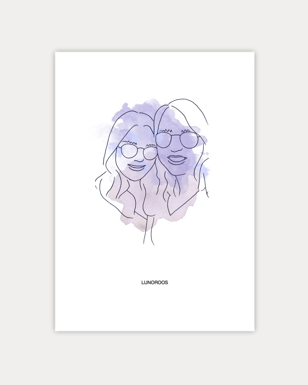 Gepersonaliseerde Lineart Warm Delight Paars