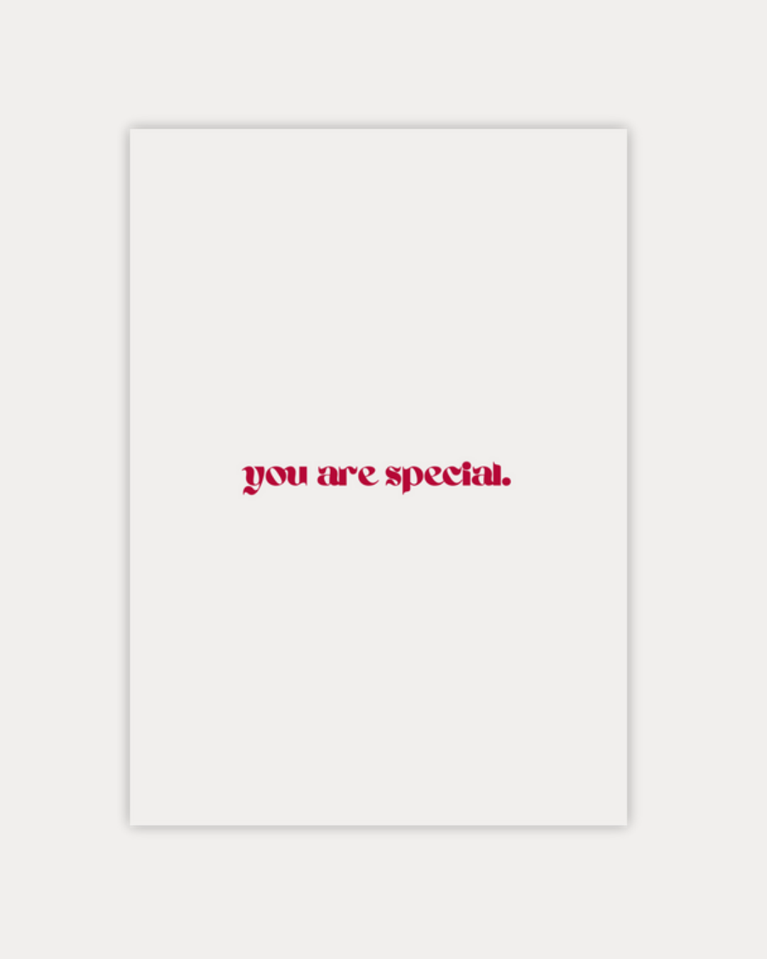 Wenskaart 'You Are Special'