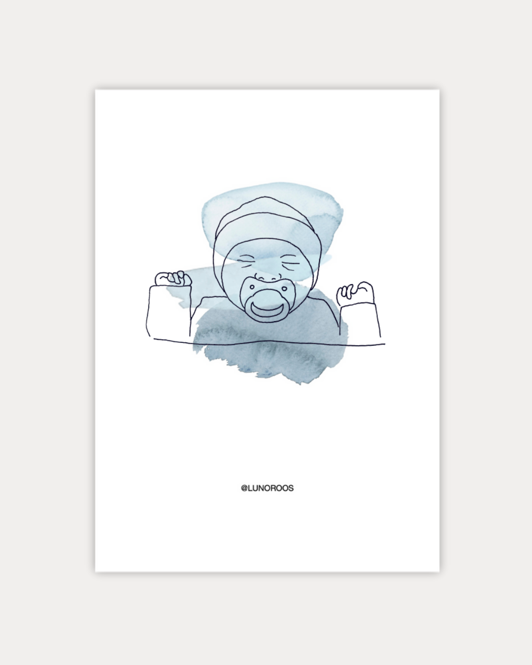 Gepersonaliseerde Lineart Pastel Palette Blauw