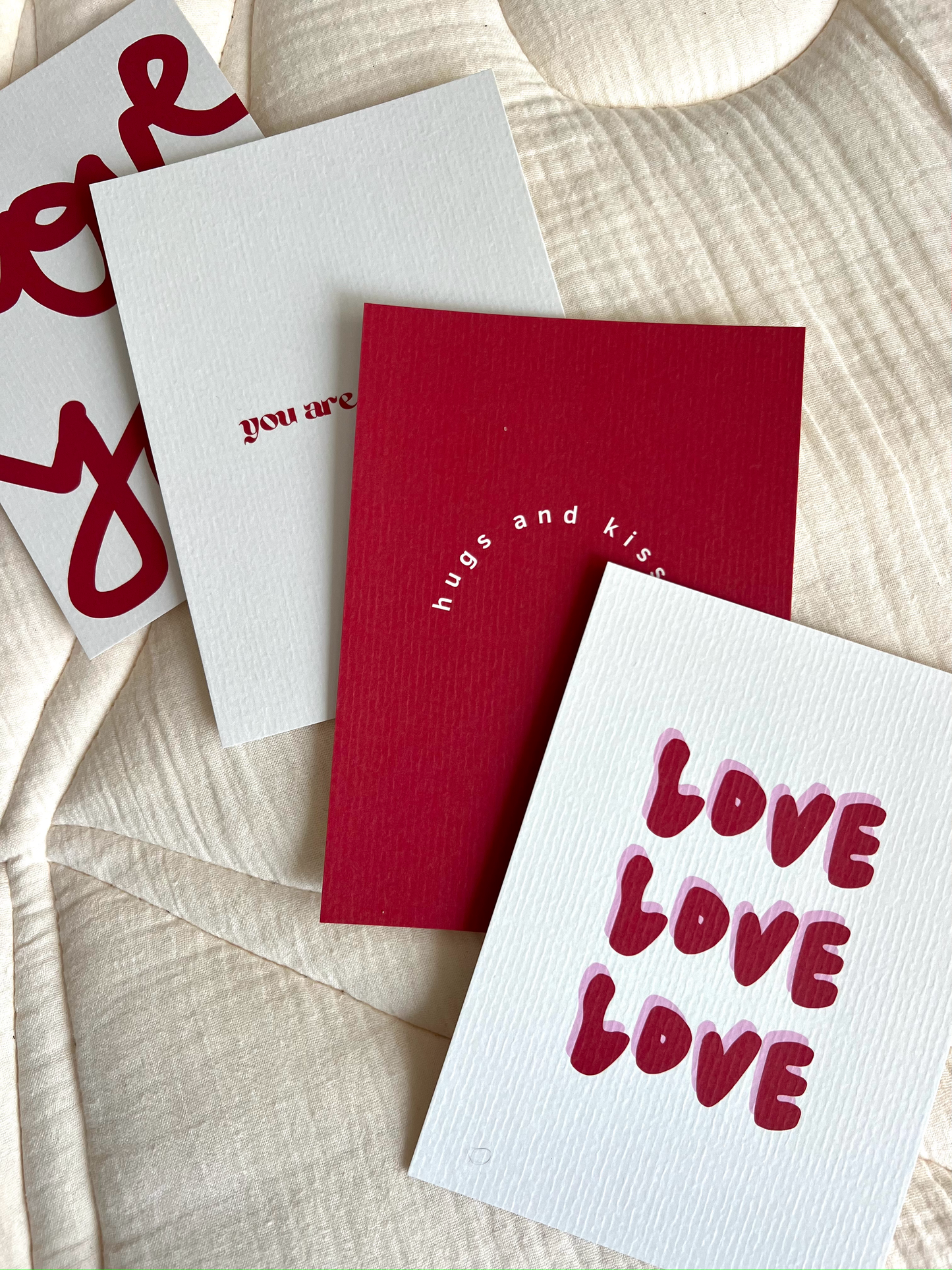 Set van 4 Wenskaarten 'Loveset'