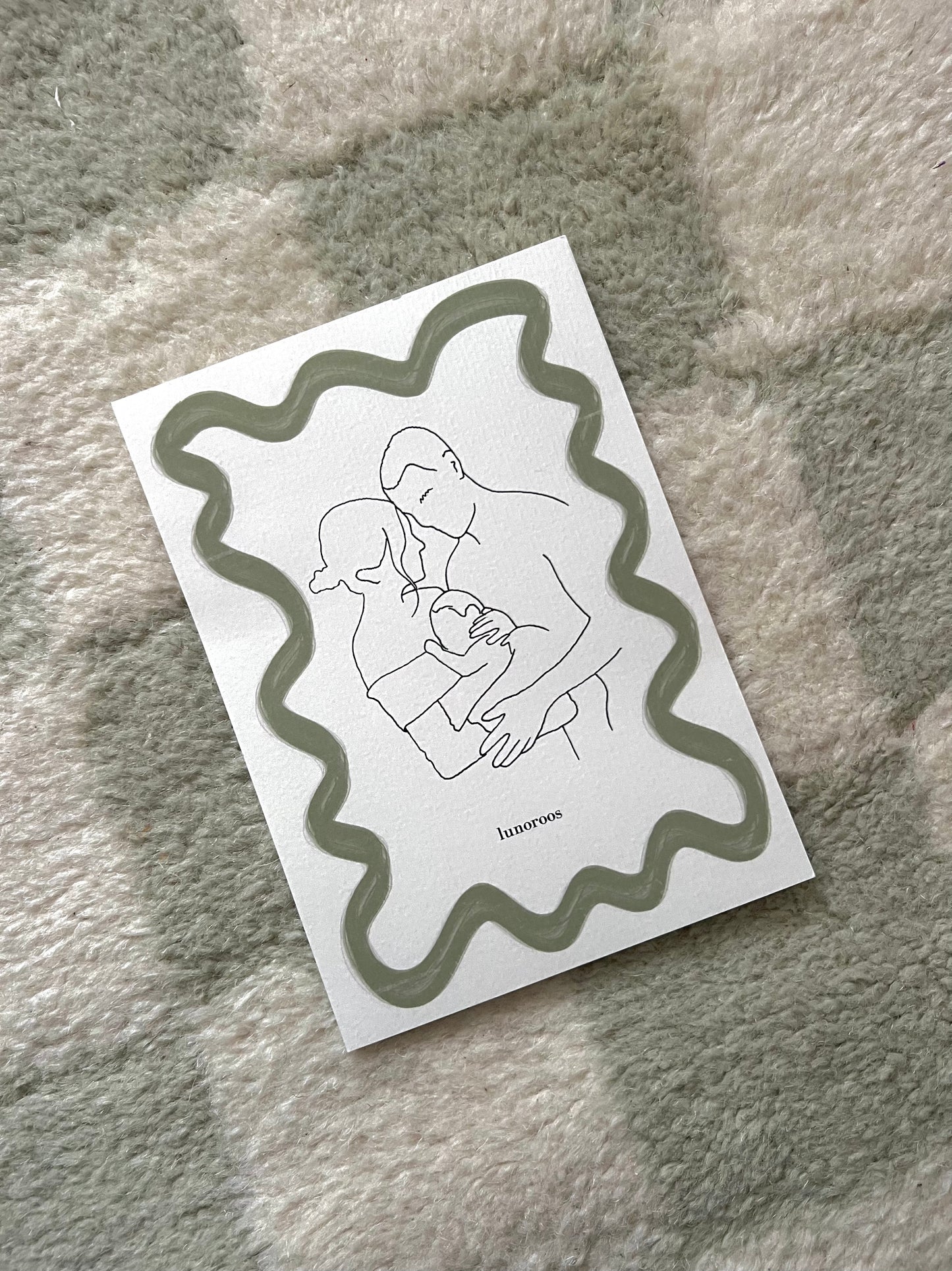 Gepersonaliseerde Lineart Twirl Groen