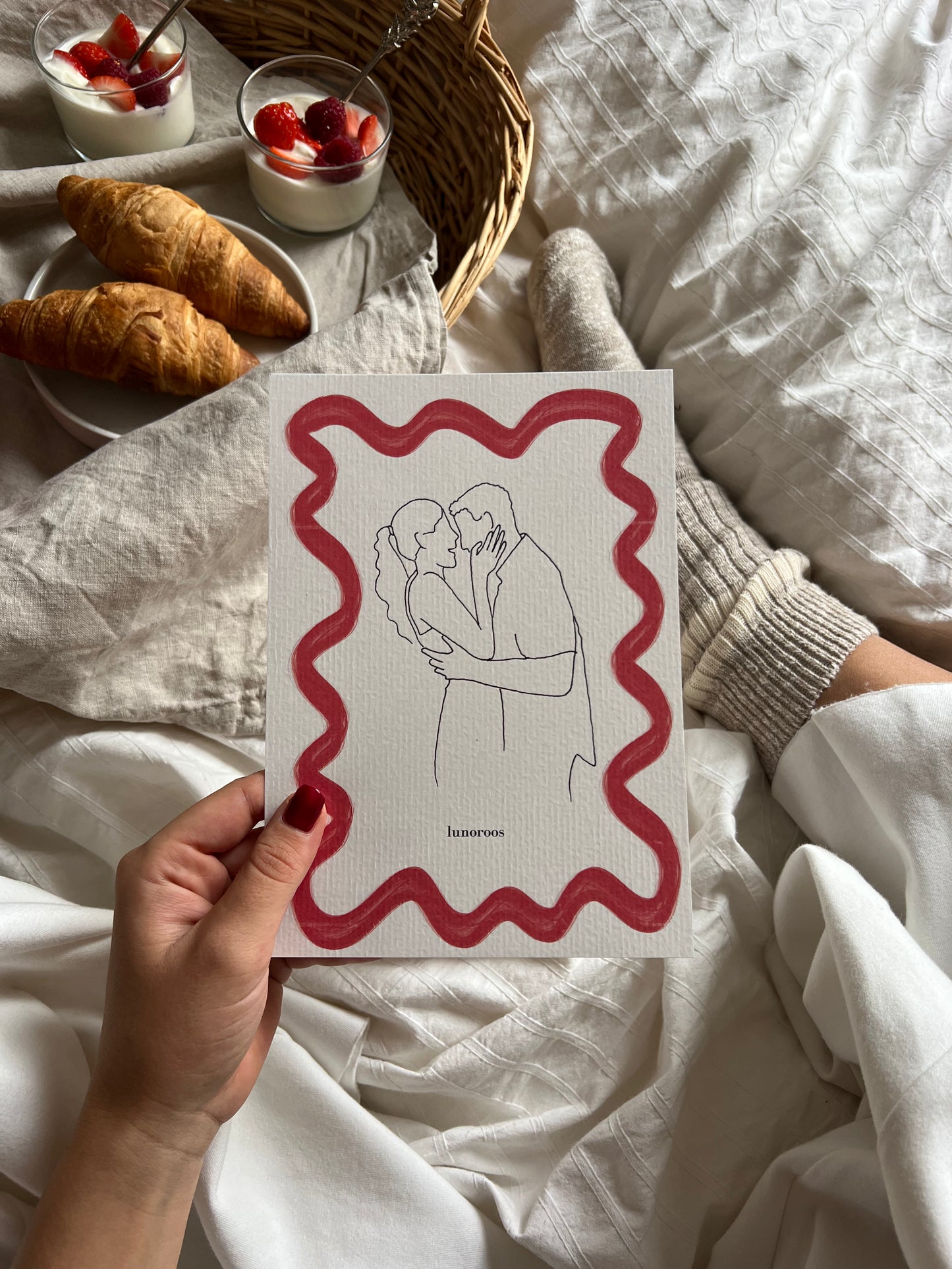 Gepersonaliseerde Lineart Twirl Rood