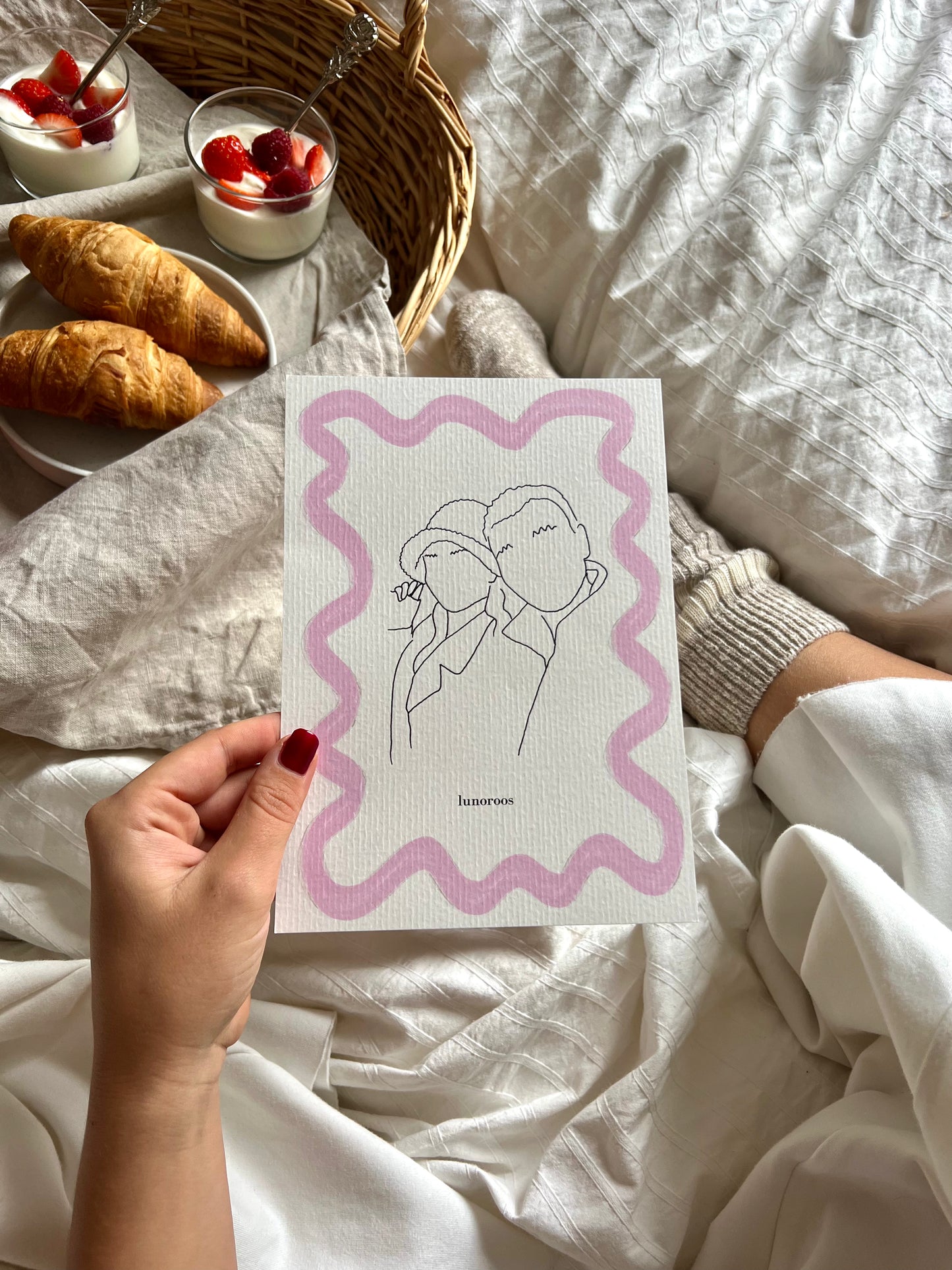 Gepersonaliseerde Lineart Twirl Roze