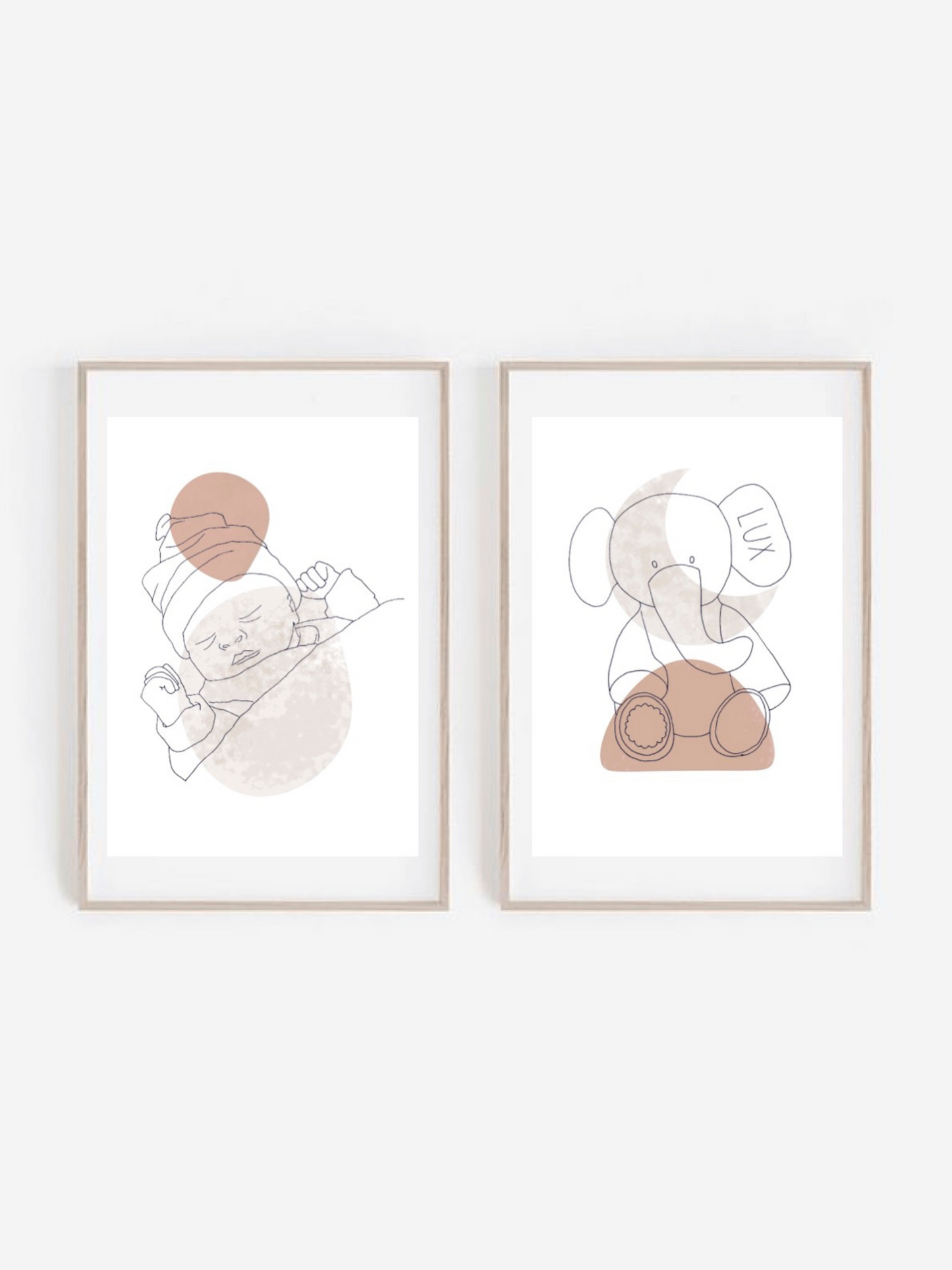 Gepersonaliseerde Lineart Soft Moon Full Moon