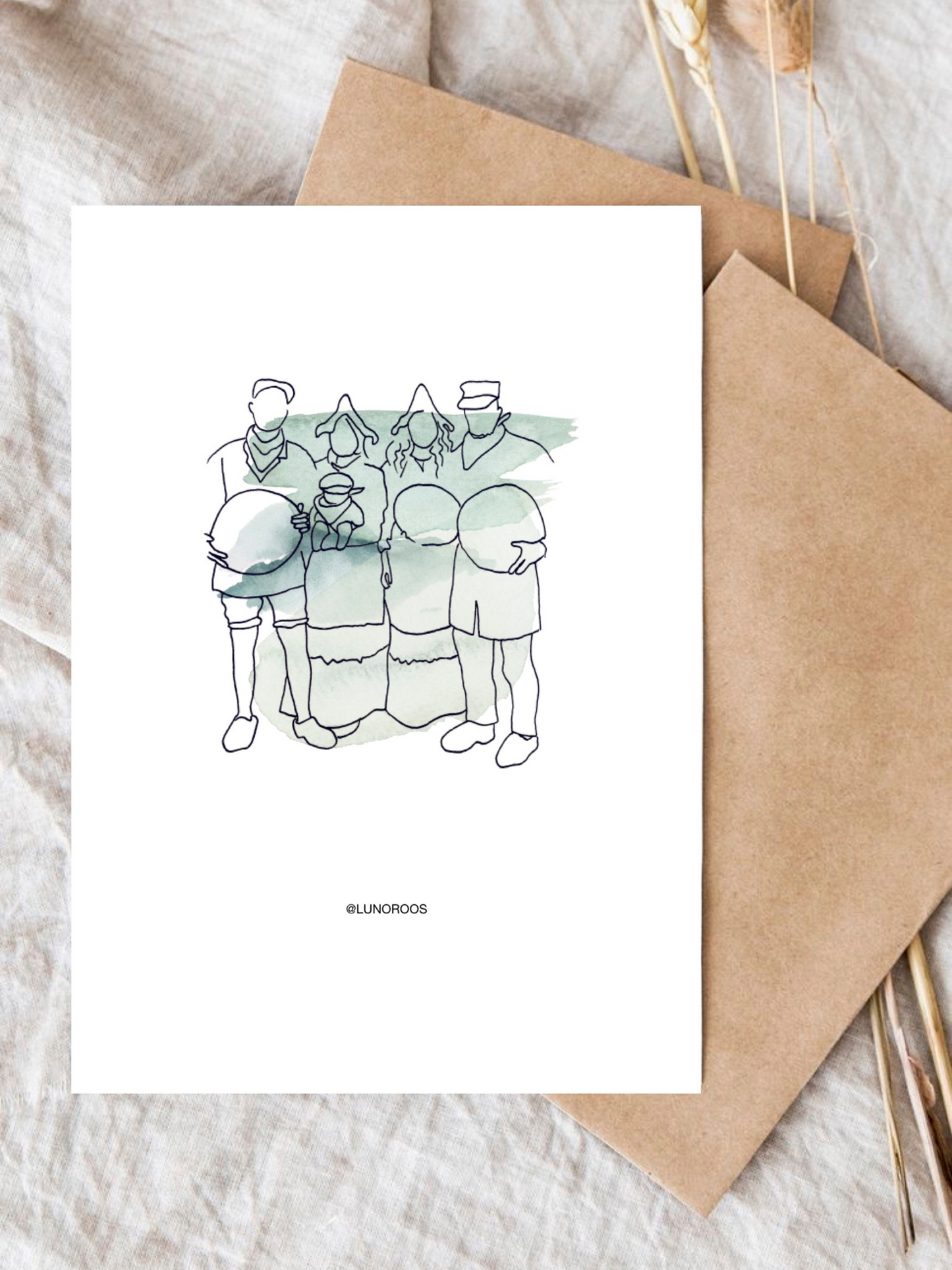 Gepersonaliseerde Lineart Pastel Palette Groen