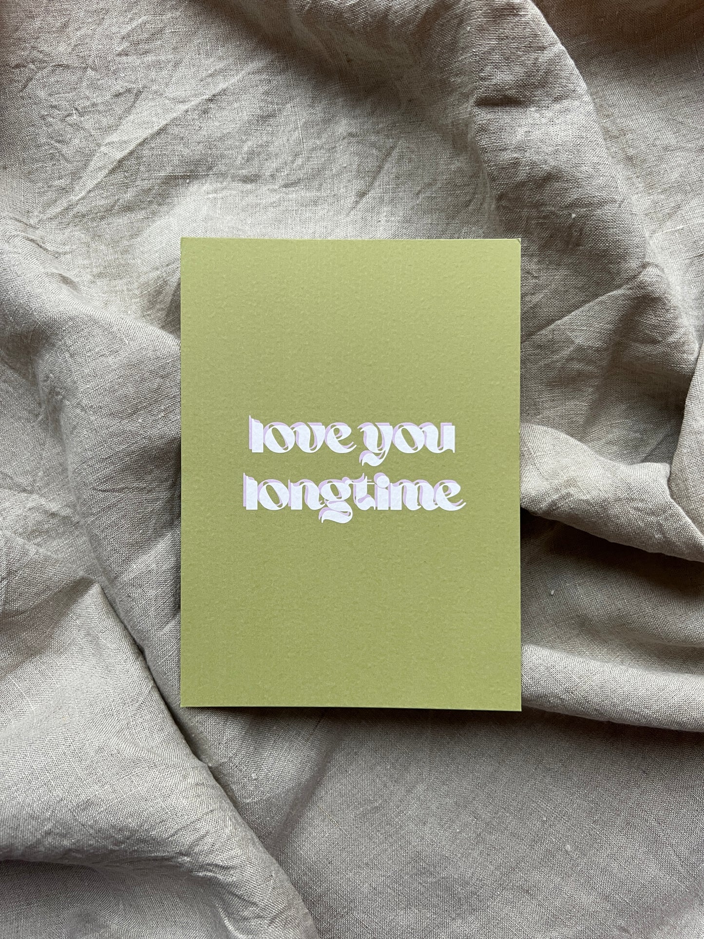 Wenskaart 'Love You Longtime'