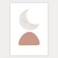 Gepersonaliseerde Lineart Soft Moon Crescent