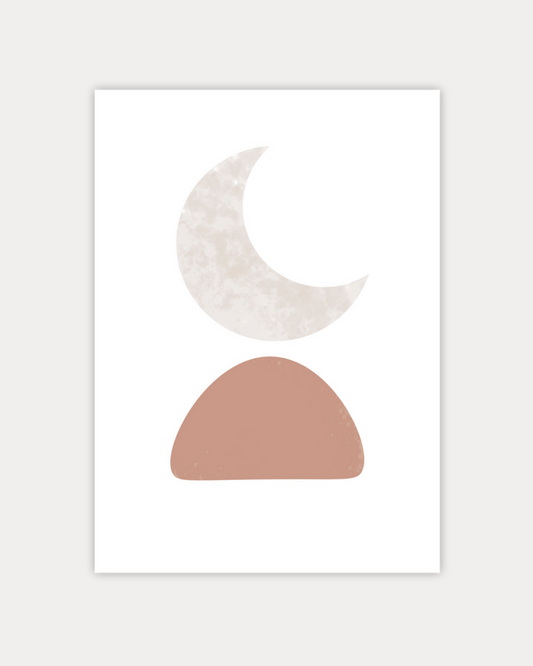 Gepersonaliseerde Lineart Soft Moon Crescent