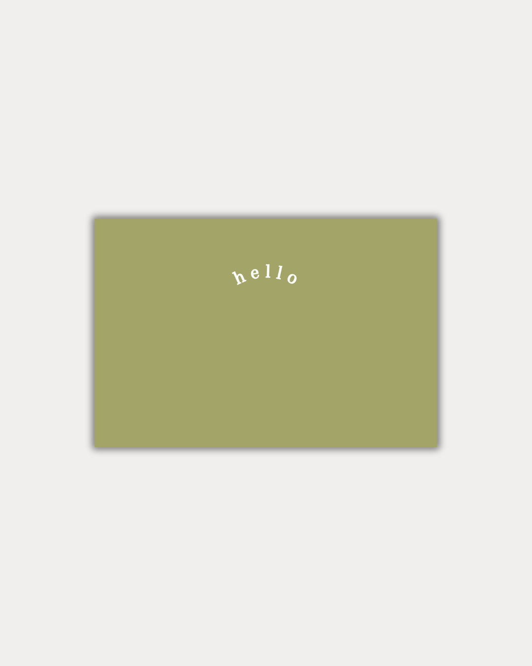 Plaatskaartje 'Hello' 6 stuks