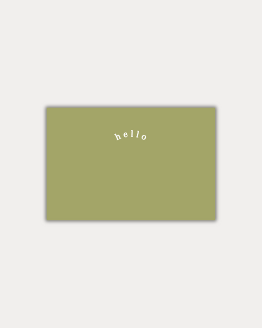 Plaatskaartje 'Hello' 6 stuks
