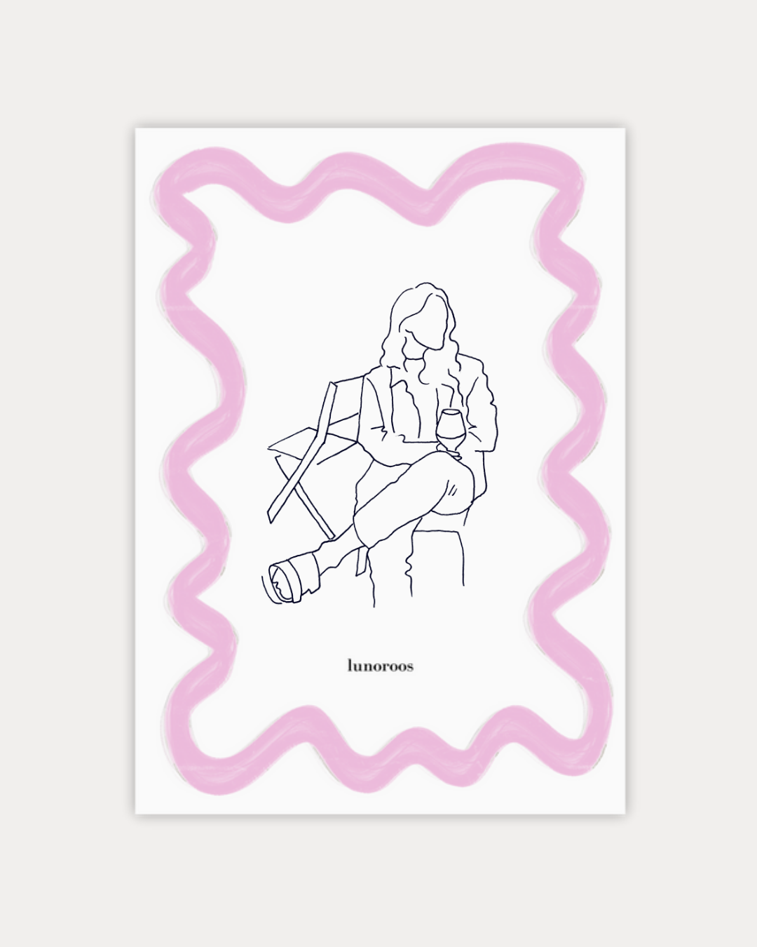 Gepersonaliseerde Lineart Twirl Roze