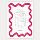 Gepersonaliseerde Lineart Twirl Rood
