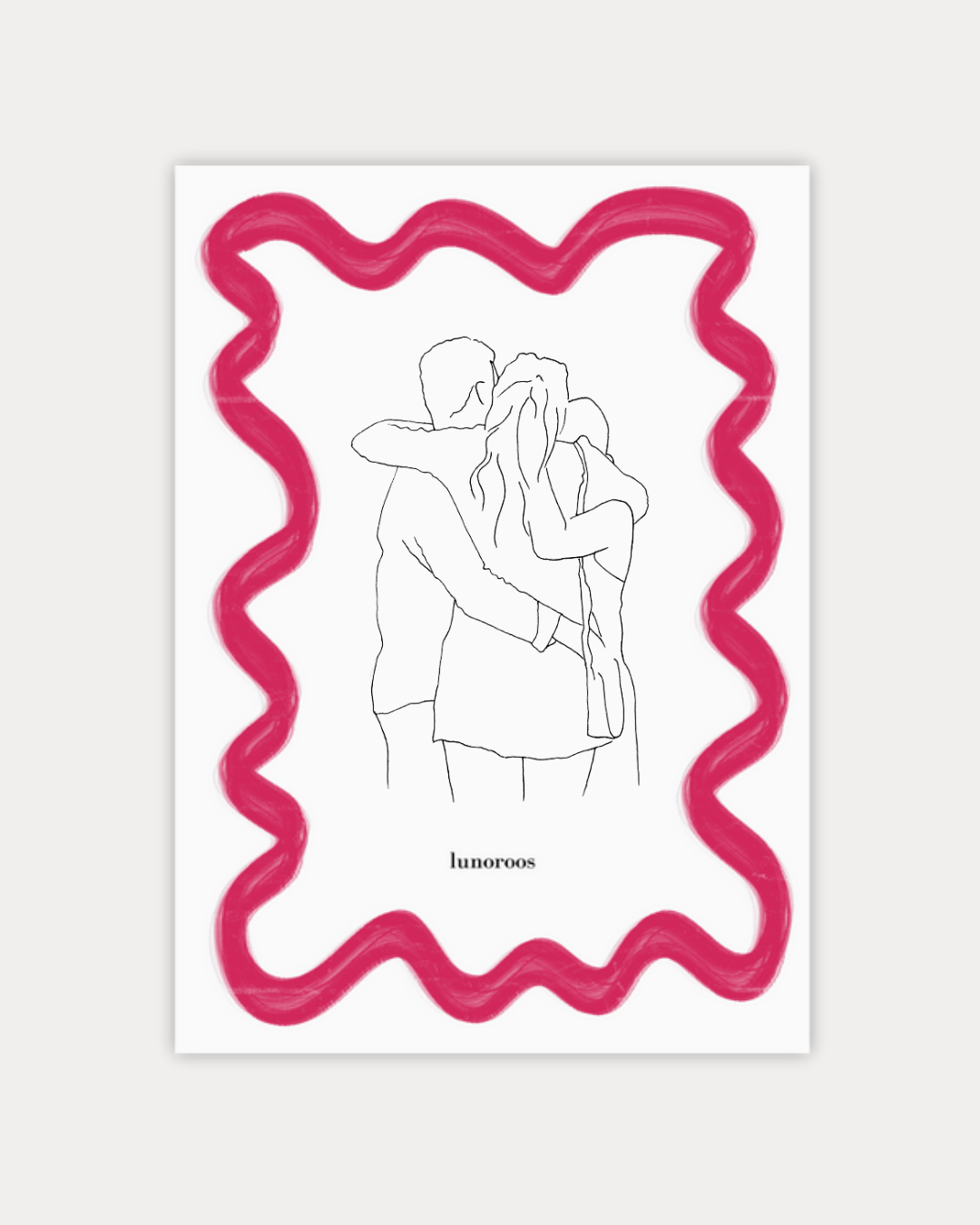 Gepersonaliseerde Lineart Twirl Rood