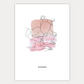 Gepersonaliseerde Lineart Pastel Palette Roze
