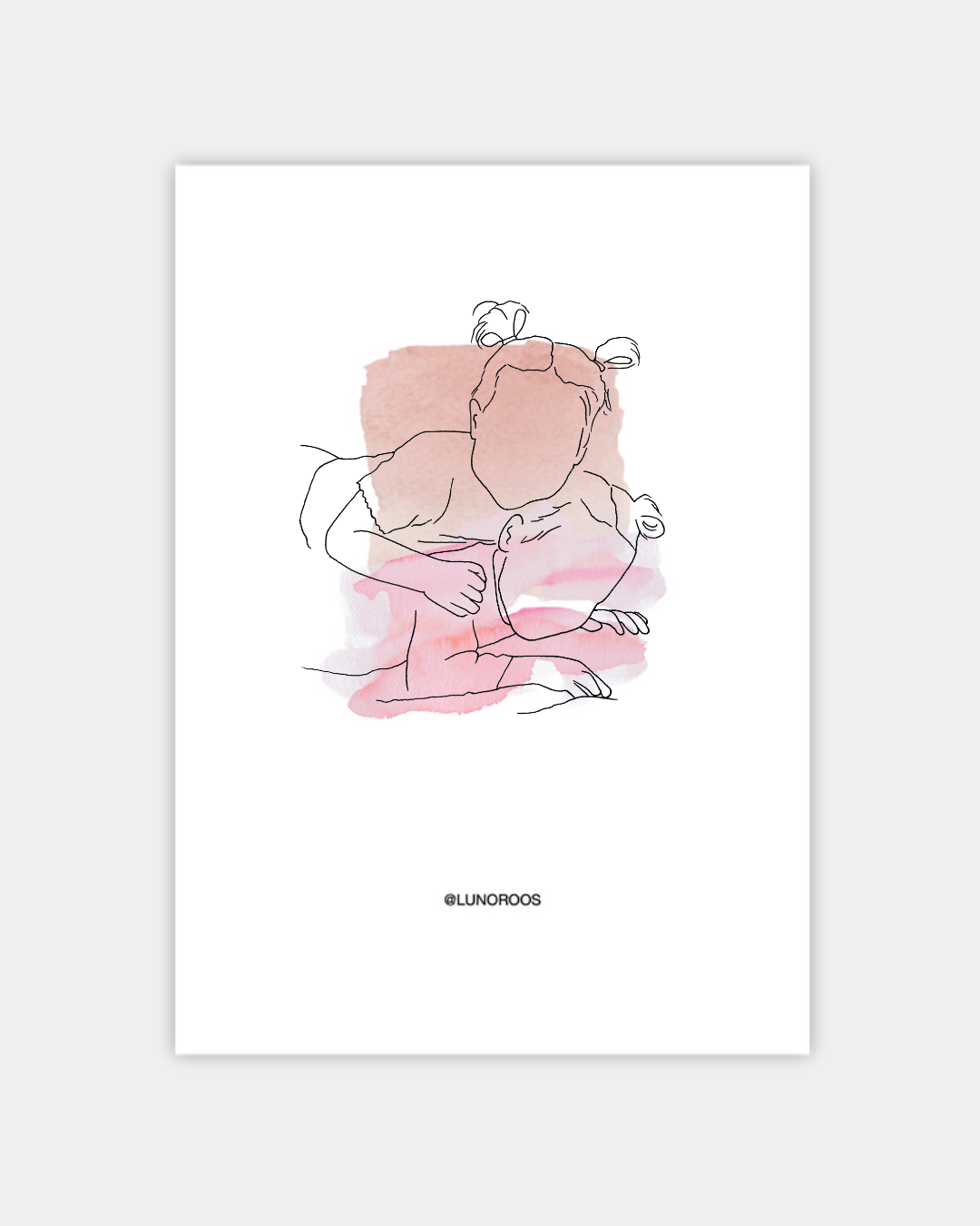 Gepersonaliseerde Lineart Pastel Palette Roze