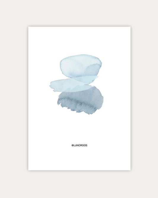Gepersonaliseerde Lineart Pastel Palette Blauw
