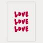 Set van 4 Wenskaarten 'Loveset'