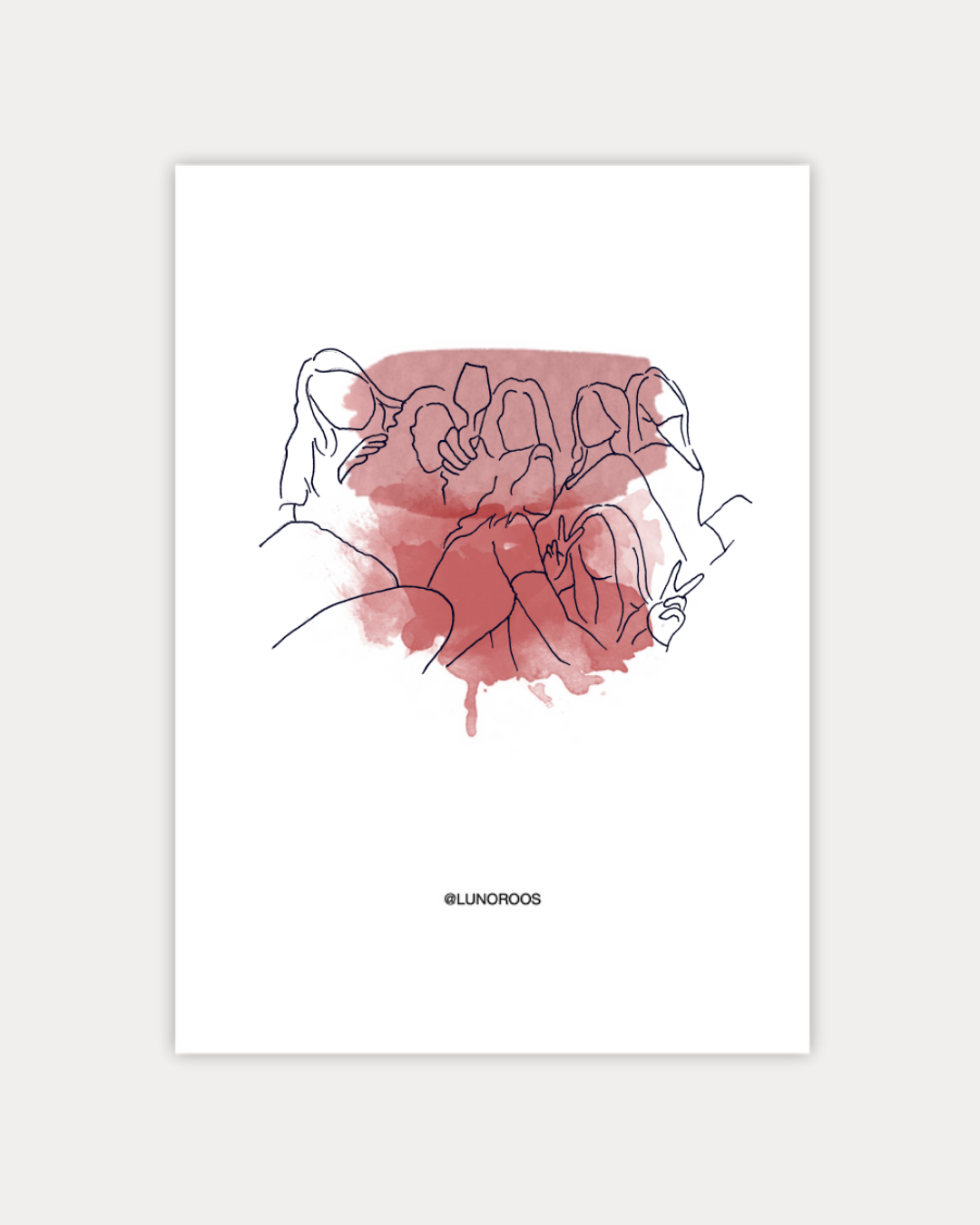 Gepersonaliseerde Lineart Warm Delight Rood