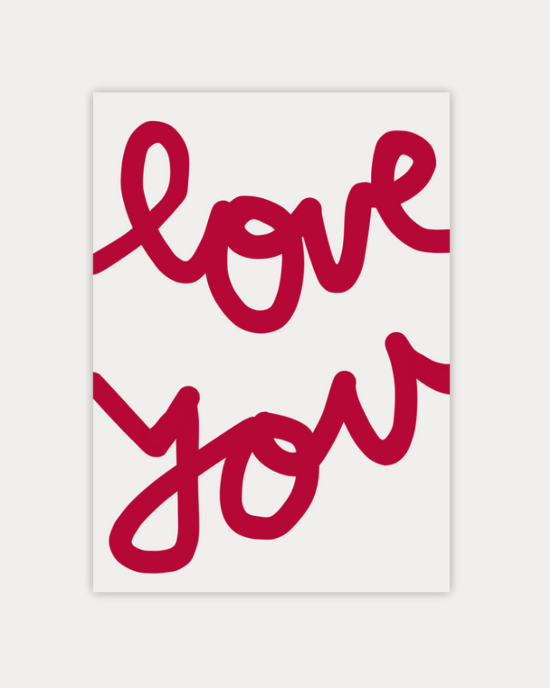 Wenskaart 'Love You'