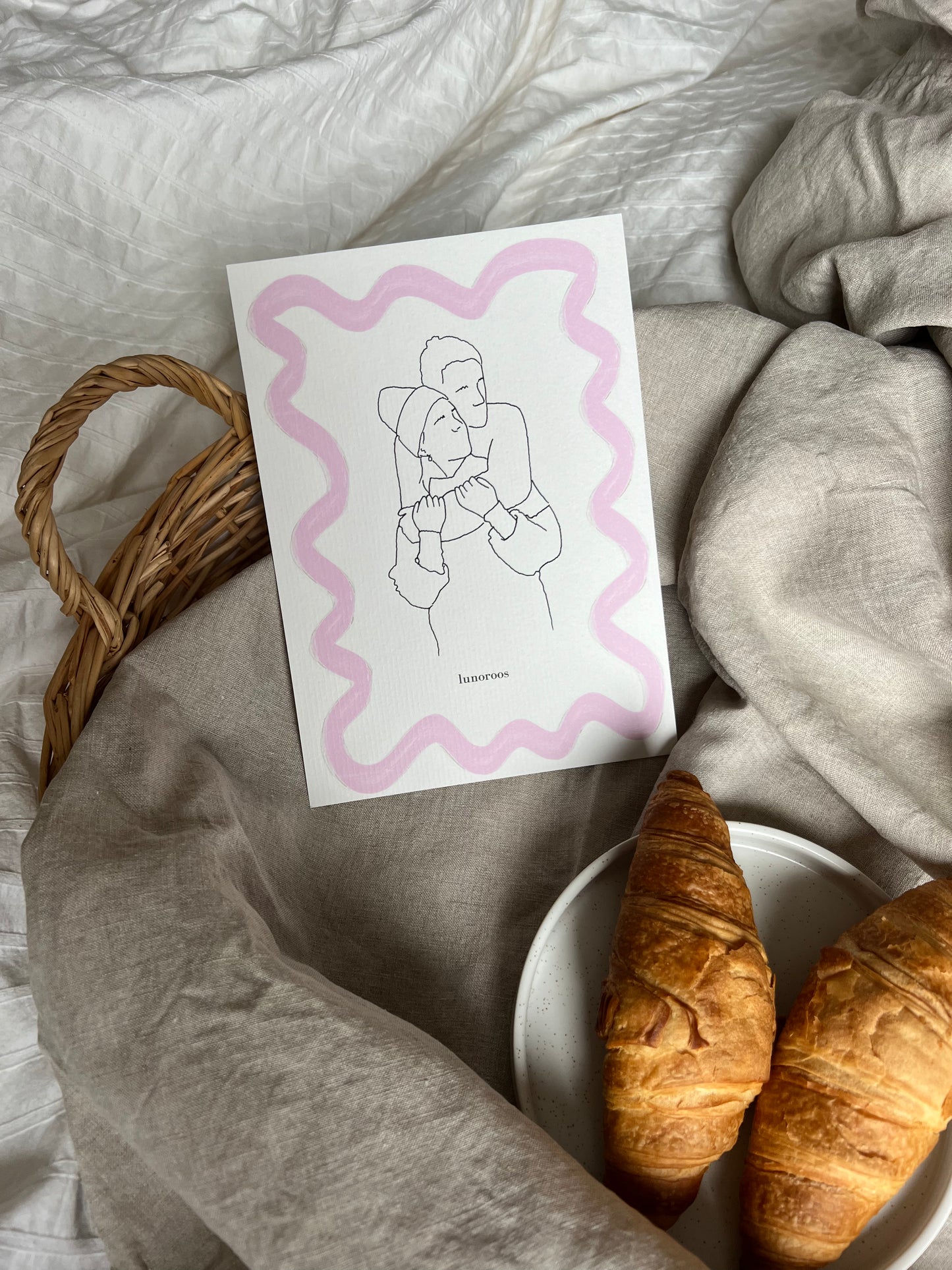 Gepersonaliseerde Lineart Twirl Roze