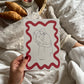 Gepersonaliseerde Lineart Twirl Rood