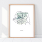 Gepersonaliseerde Lineart Pastel Palette Groen